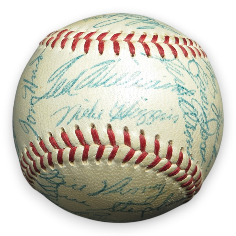 1955 Boston Red Sox Signed Autographed Baseball 28 Sigs Jensen Joost Hatton LOA