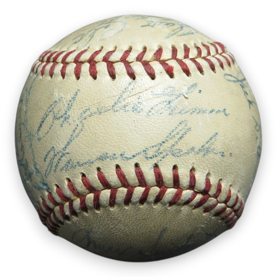1953 Milwaukee Braves Signed Autographed Baseball 26 Sigs Spahn 1st Year LOA
