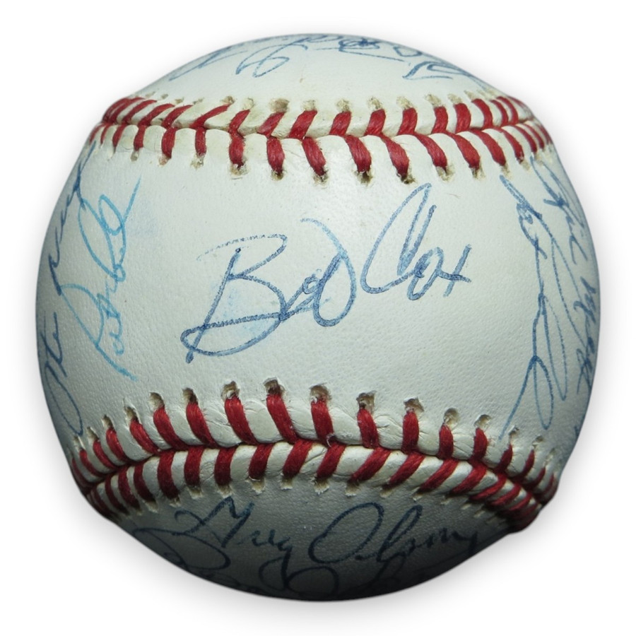 1991 Atlanta Braves Signed Autographed NL Baseball 26 Sigs Glavine Avery Cox LOA
