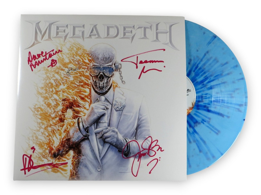 Megadeth Band Signed Autographed Record Album Cover Mustaine +3 Crimson /499 JSA