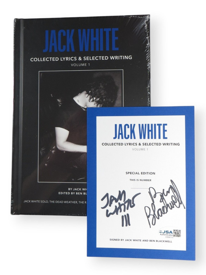 Jack White Ben Blackwell Signed Autographed Bookplate Collected Lyrics #ed JSA