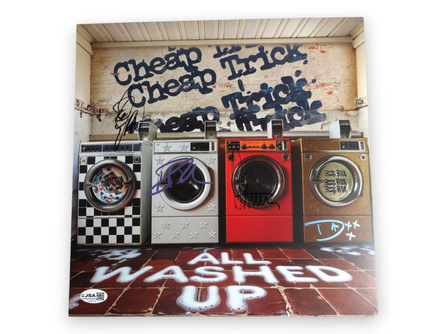 Cheap Trick Signed Autographed Record Insert Zander Nielsen Damaged JSA CK94324