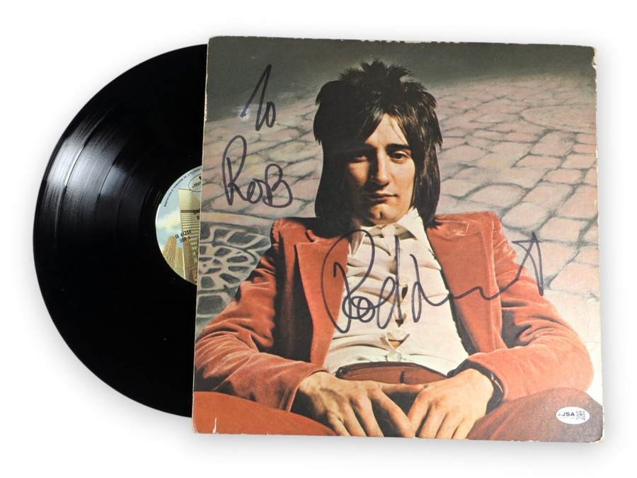 Rod Stewart Signed Autographed Album Cover Gasoline Alley "To Rob" JSA CK95204