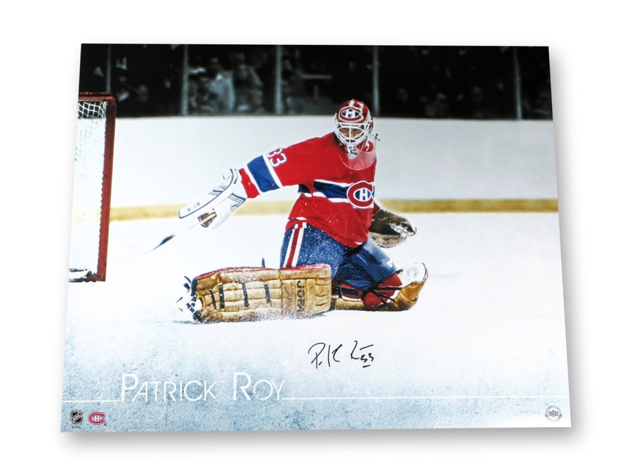 Patrick Roy Signed Autographed 16X20 Photo "The Save" Canadiens HOFer UDA