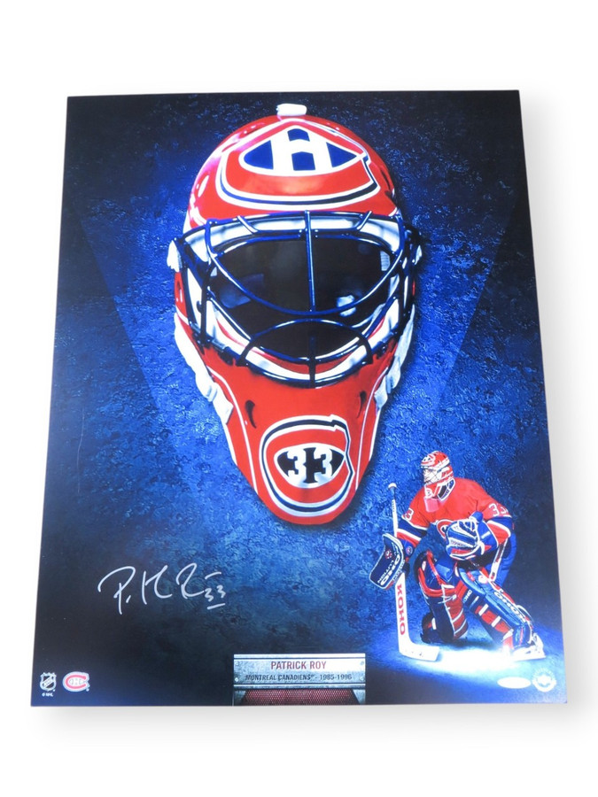 Patrick Roy Signed Autographed 16X20 Photo "The Mask" Canadiens HOFer UDA