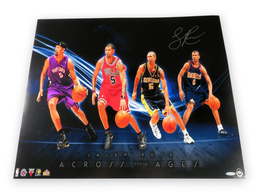 Jalen Rose Signed Autographed 20X24 Photo "Across the Ages" Collage UDA