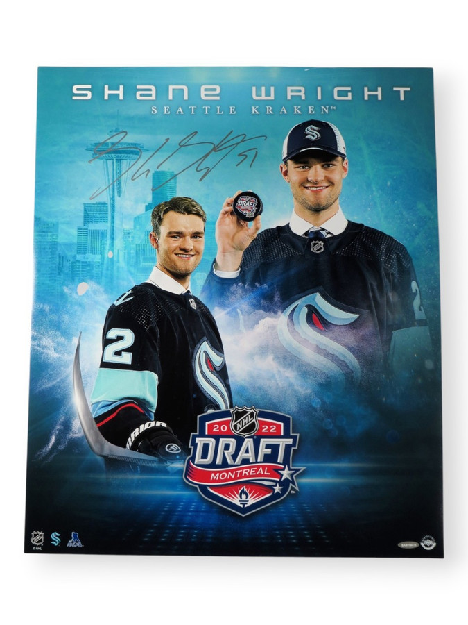 Shane Wright Signed Autograph 20X24 Photo "2022 Draft Day" Kraken UDA BAM196475