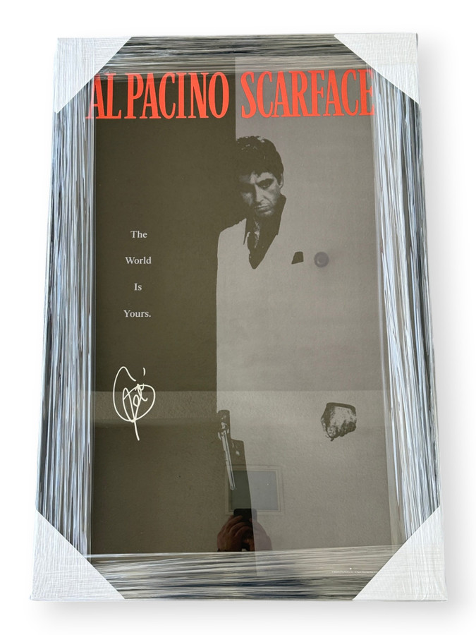 Al Pacino Signed Autographed Poster Scarface Framed BAS BW89630