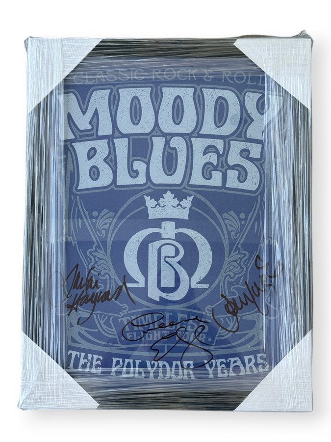The Moody Blues Signed Poster Justin Hayward Graeme Edge John Lodge BAS AE63945
