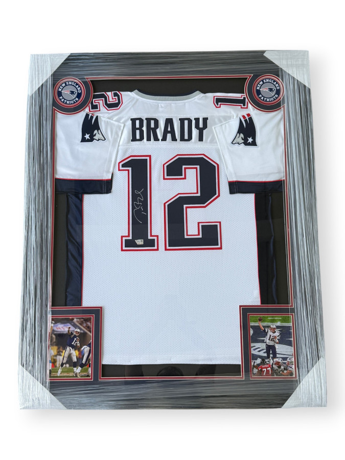Tom Brady Signed Autographed Away Jersey Custom Framed Patriots Fanatics