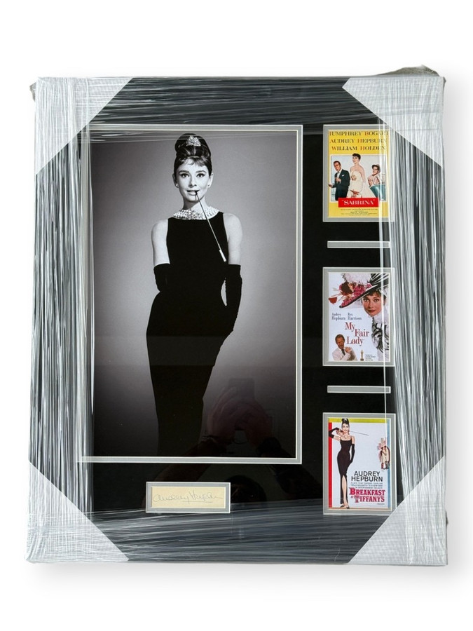 Audrey Hepburn Signed Autographed Cut Breakfast At Tiffany's Framed JSA ZZ41862