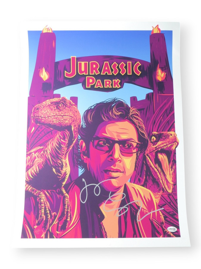 Jeff Goldblum Signed Autographed 18X24 Poster Jurassic Park JSA CK94263