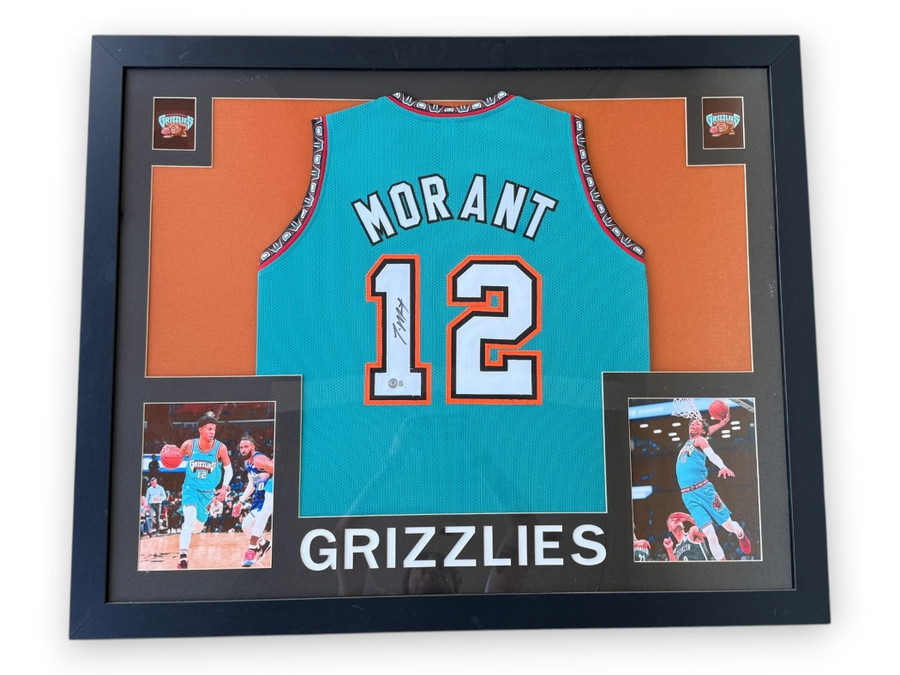 Ja Morant Signed Autographed Jersey Grizzlies Custom Framed BAS BJ00993