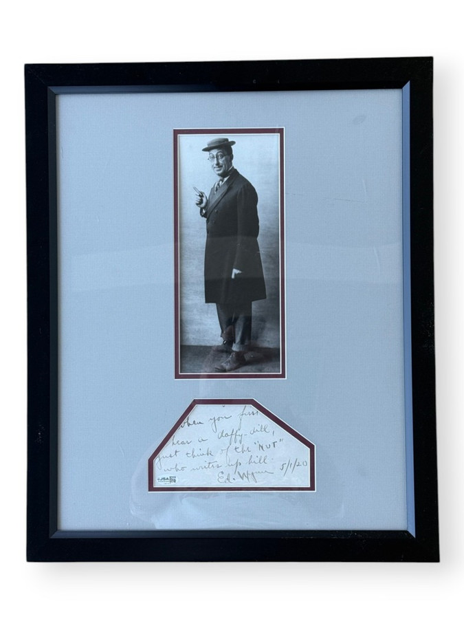Ed Wynn Signed Autographed Cut Marry Poppins Cinderfella Framed JSA CN31474