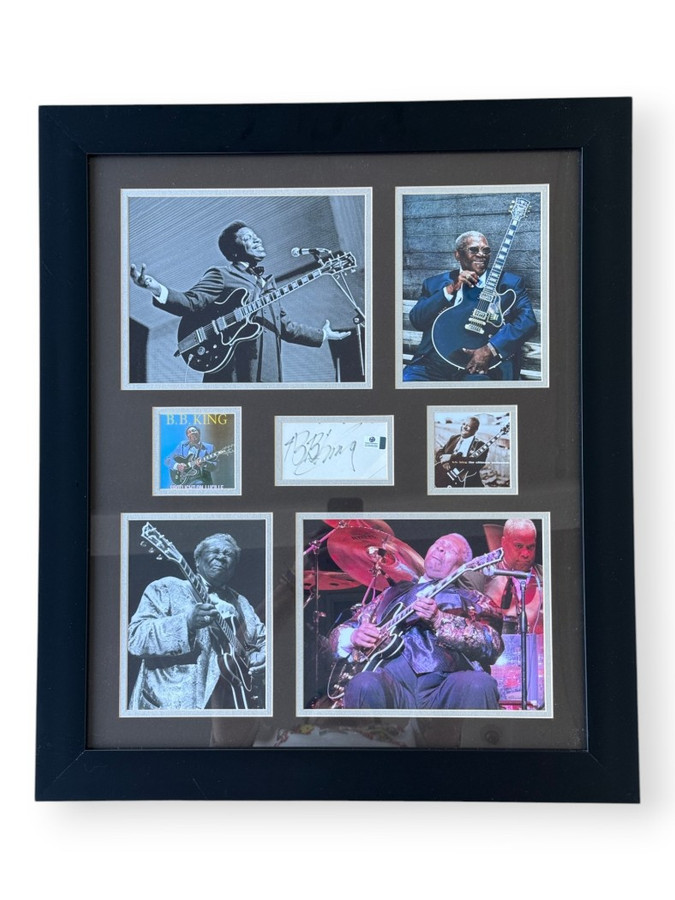 B.B. King Signed Autographed Cut The Thrill Is Gone Framed JSA CN31470