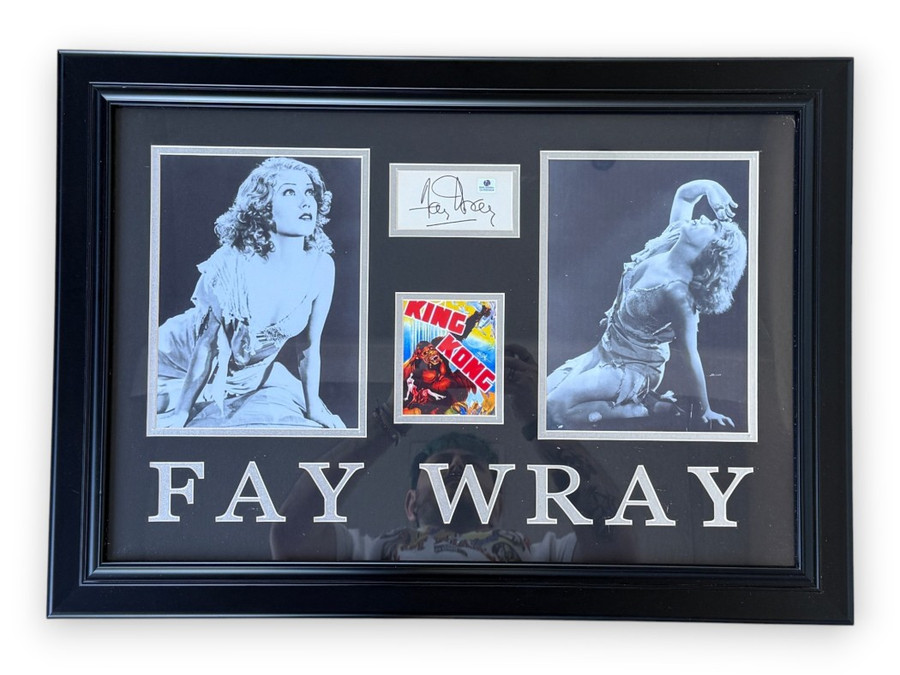 Fay Wray Signed Autographed Cut King Kong Doctor X Custom Framed JSA CN31475