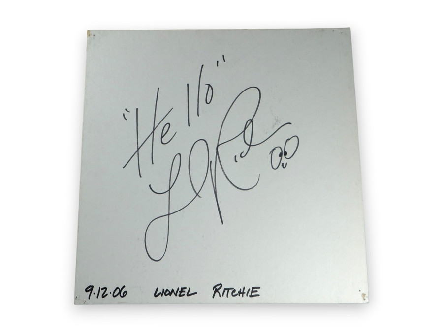 Lionel Richie Signed Autographed 12X12 Cut Signature Hello Inscribed PSA AF49527