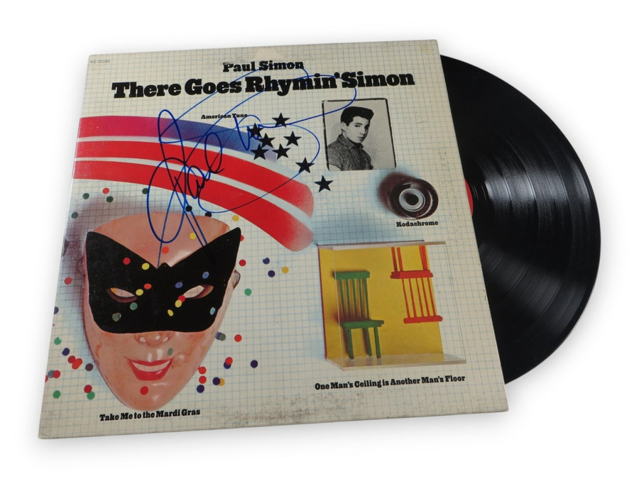 Paul Simon Signed Autographed Record Album Cover There Goes Rhymin' Simon BAS