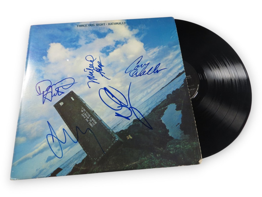 Three Dog Night Signed Autographed Record Album Negron Wells Greenspoon +2 BAS