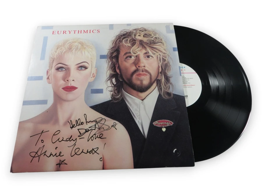 Annie Lennox Dave Stewart Signed Autograph Record Album Eurythmics BAS BW76877