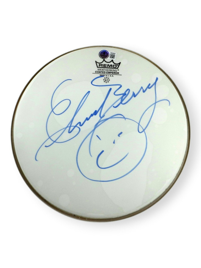 Chuck Berry Signed Autographed 10" Drumhead Rock Legend BAS BW89605