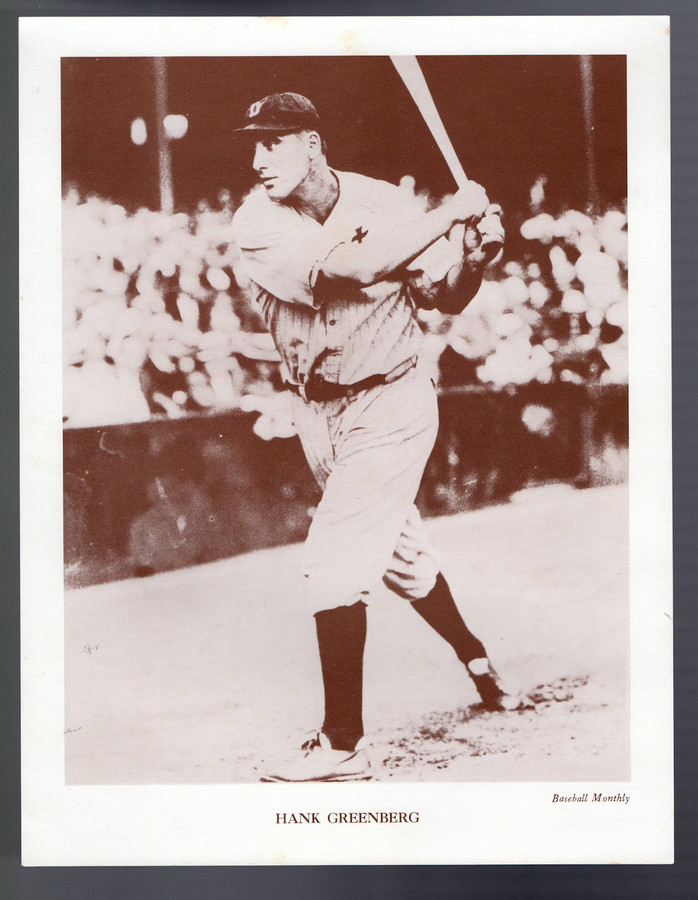 Hank Greenberg Unsigned 8.5X11 Photo 1962 M118 Baseball Monthly Detroit Tigers