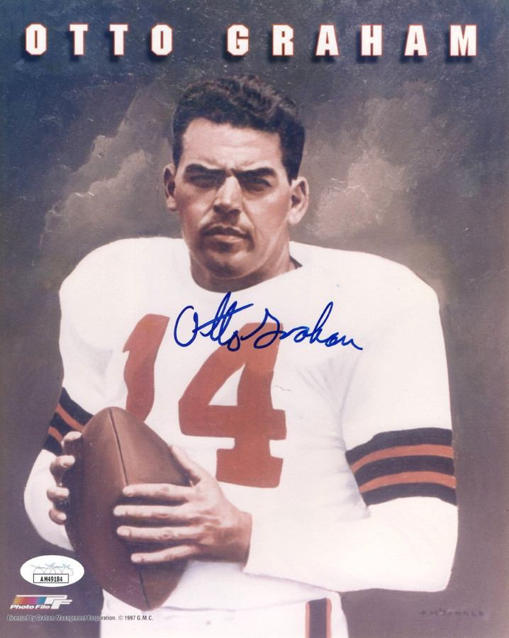 Otto Graham Signed Autographed 8X10 Photo Browns Vintage w/Ball JSA AM49184