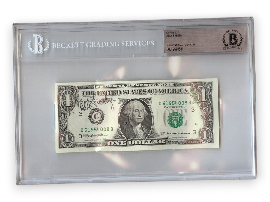 Ally Sheedy Signed Autographed $1 Bill The Breakfast Club WarGames BAS 0601