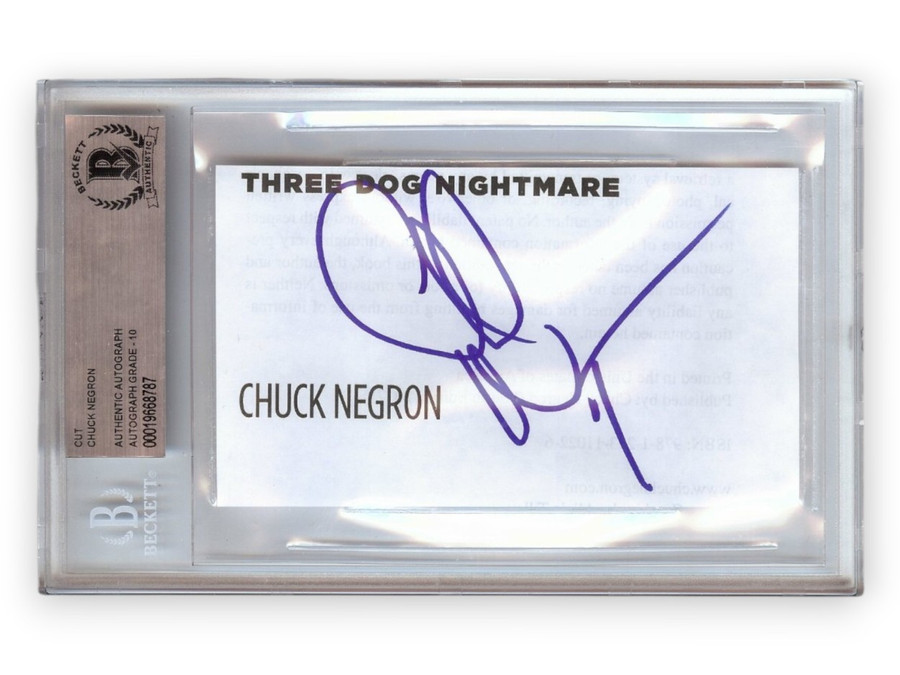 Chuck Negron Signed Autographed Cut Signature Three Dog Night 10 Auto Grade BAS