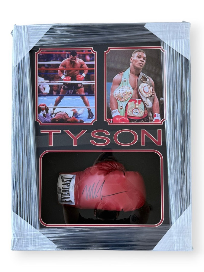 Mike Tyson Signed Autographed Boxing Glove Custom Framed JSA