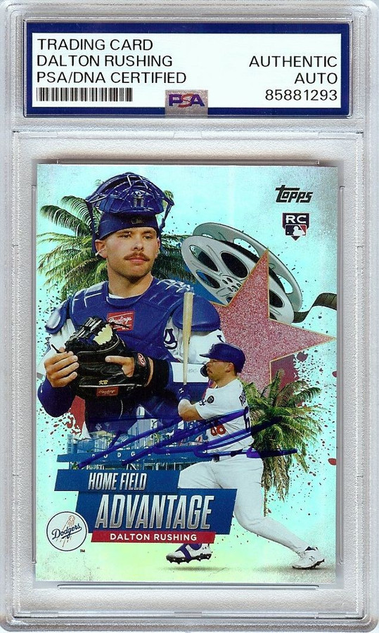 Dalton Rushing 2025 Topps Home Field Advantage Autograph RC PSA Slabbed #48 1293