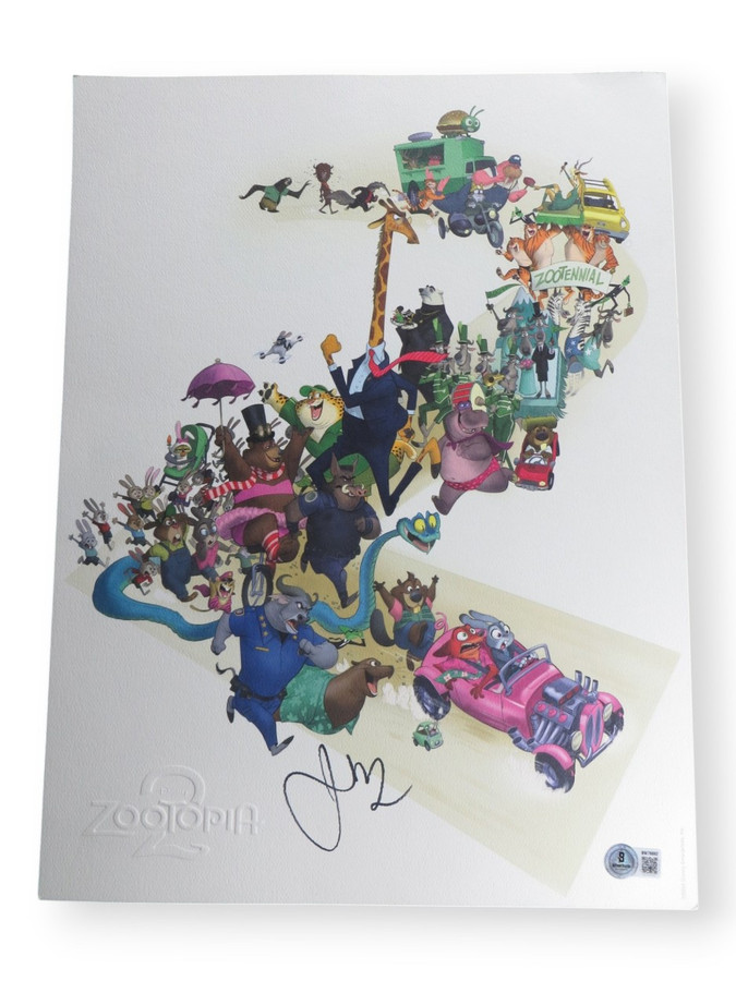 Jared Bush Signed Autographed 12X16 Lithograph Zootopia 2 Director BAS BW76862