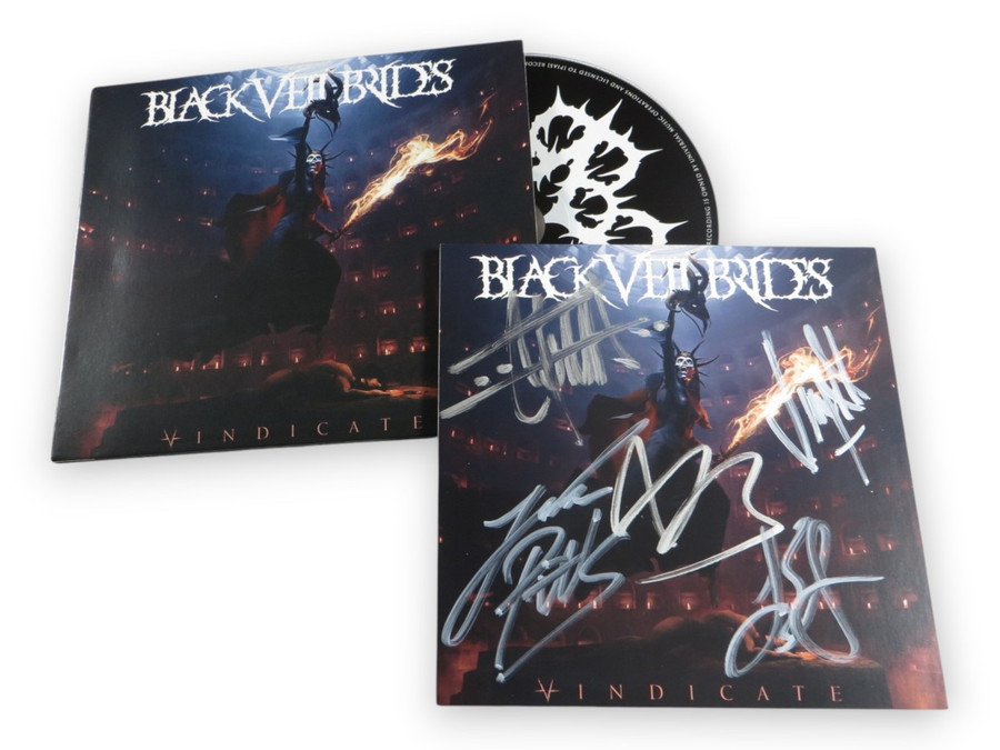 Black Veil Brides Band Signed Autographed CD Insert Vindicate 5 Sigs JSA CR33408