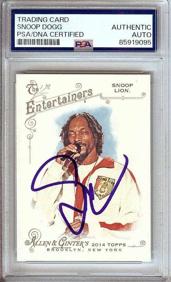 Snoop Dogg Signed Autographed Trading Card 2014 Topps Allen & Ginter PSA 9095