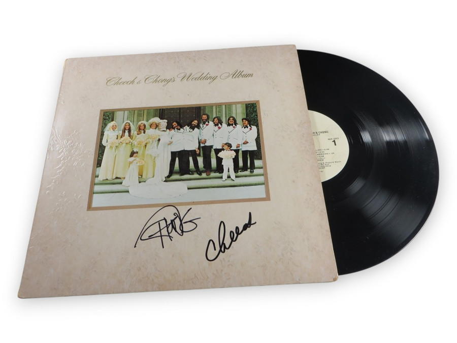 Cheech Marin Tommy Chong Dual Autographed Album Cover Wedding Album BAS BW89678