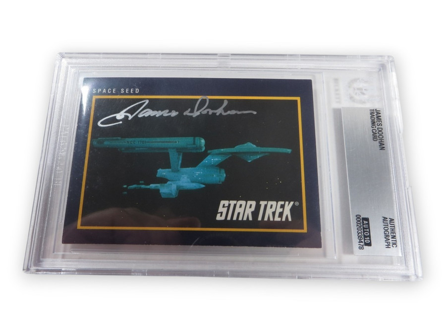 James Doohan Signed Autographed Trading Card Star Trek 1991 10 Auto BAS 9478