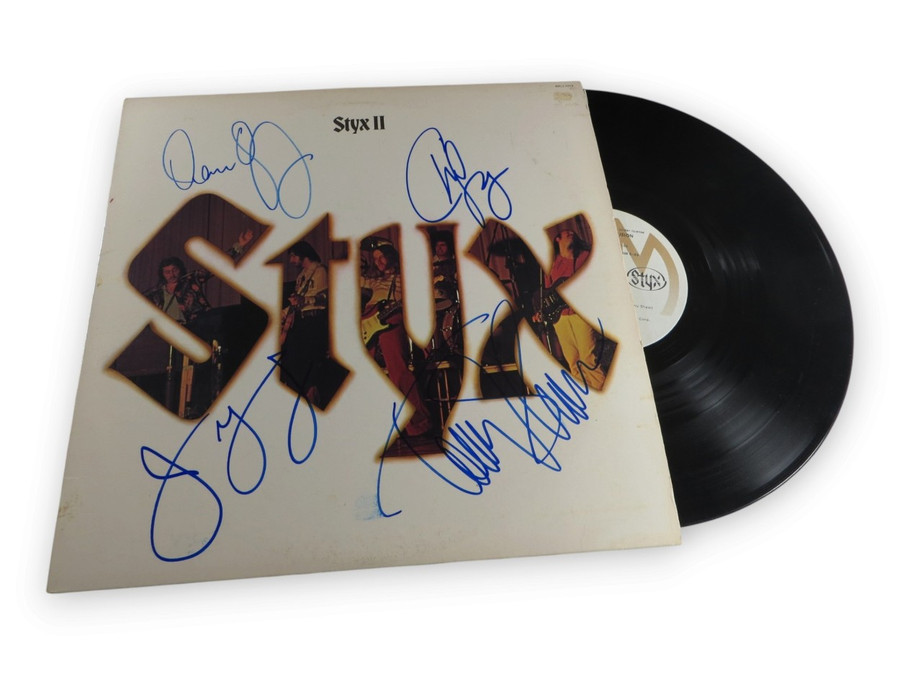Styx Band Signed Autographed Album Cover DeYoung Shaw Young Panozzo BAS AG002150