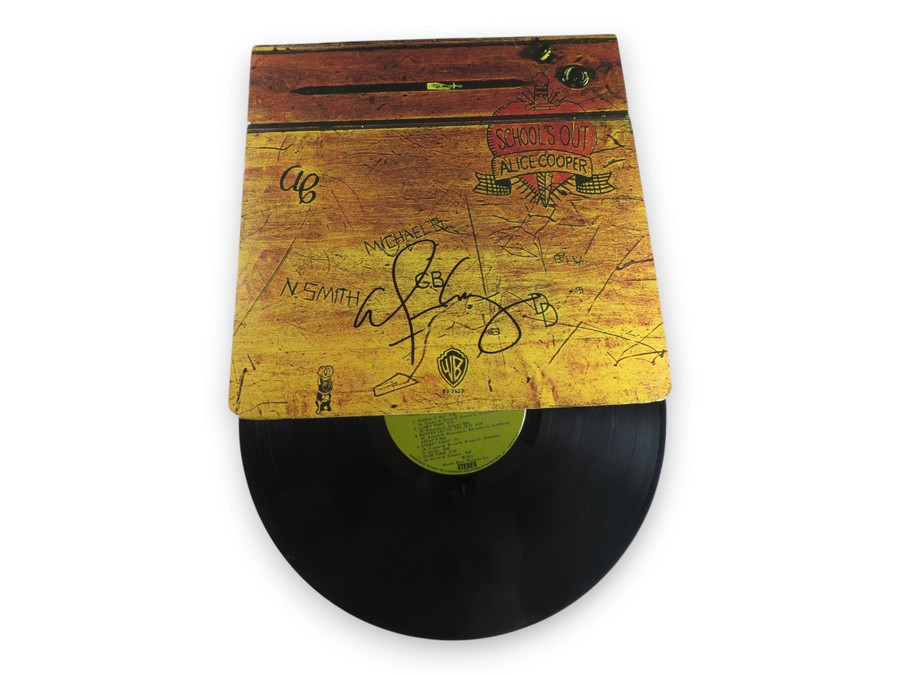 Alice Cooper Signed Autographed Record Album Cover School's Out BAS BY067998