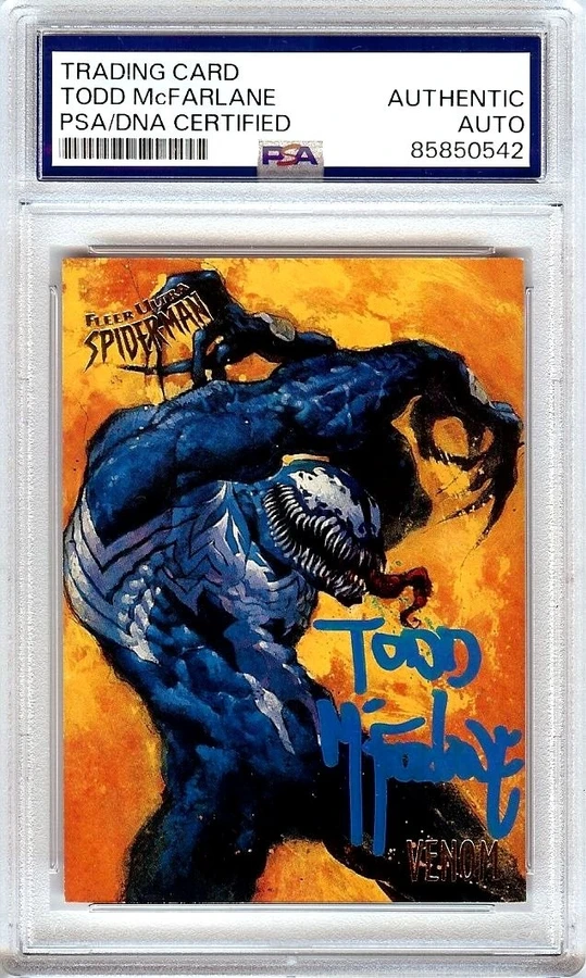 Todd McFarlane Signed Autographed Trading Card 1995 Fleer Ultra Venom PSA 0542