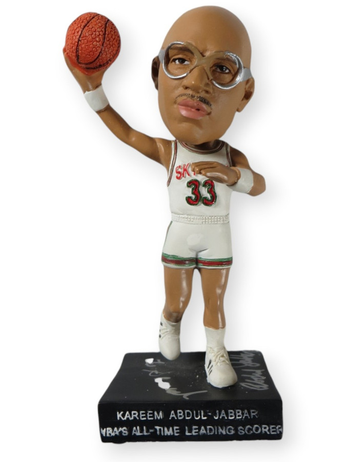 Kareem Abdul-Jabbar Signed Autographed Mini Bobblehead Lakers Bucks BAS BW89628