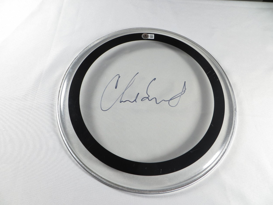Chad Smith Signed Autographed 13" Drumhead Red Hot Chilli Peppers BAS BW89602