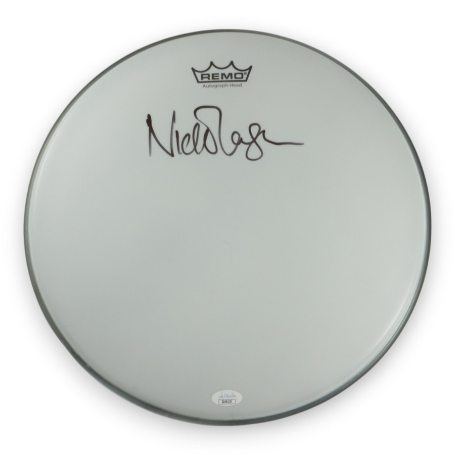Nick Mason Signed Autographed 14" Drumhead Pink Floyd Drummer JSA ZZ48229