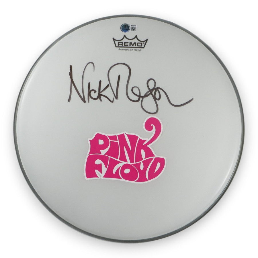 Nick Mason Signed Autographed 14" Drumhead Pink Floyd Drummer BAS BW89601