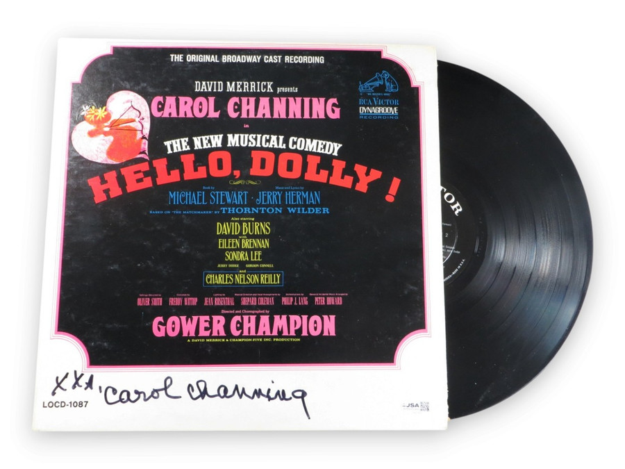 Carol Channing Signed Autographed Record Album Cover Hello, Dolly! JSA CN31497