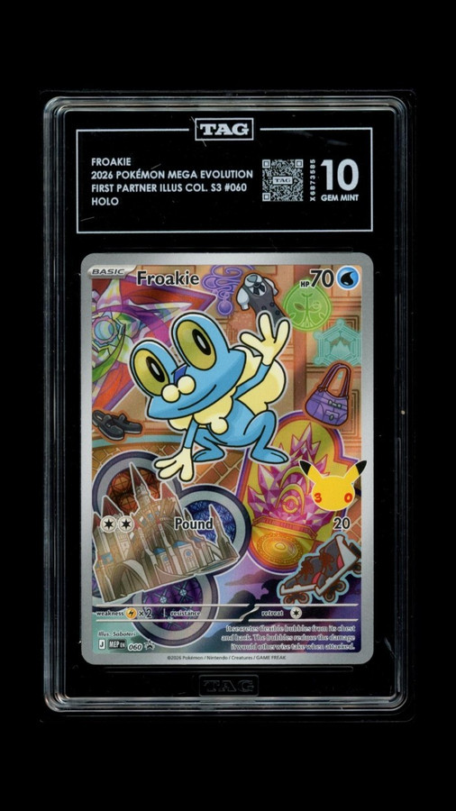 Froakie 060 Pokemon 2026 First Partner Illus S3 Graded TAG 10 Gem Mint X6873585