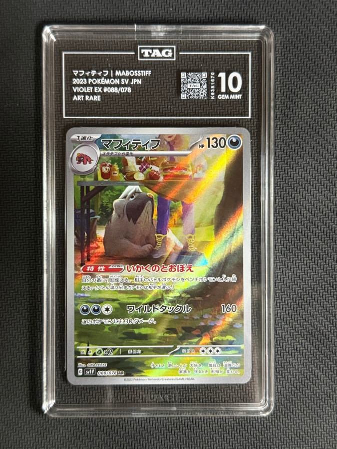 Mabosstiff 088/078 Pokemon 2023 Violet EX Graded TAG 10 Gem K9381670 Japanese