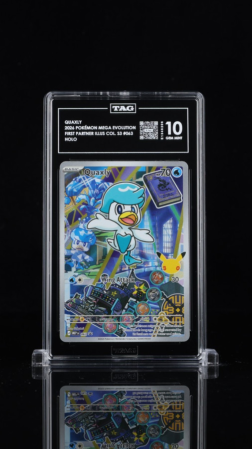 Quaxly 063 Pokemon 2026 First Partner Illus S3 Graded TAG 10 Gem Mint E1346206