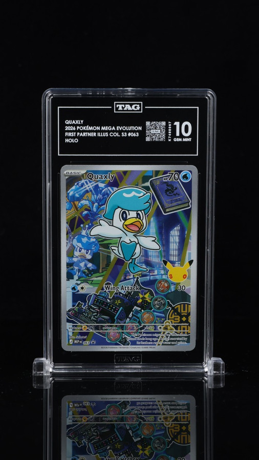 Quaxly 063 Pokemon 2026 First Partner Illus S3 Graded TAG 10 Gem Mint K7488067