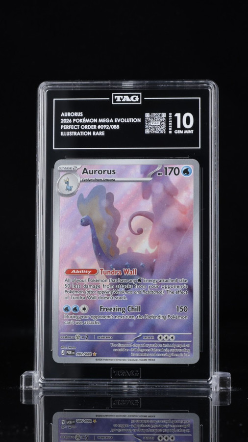 Aurorus 092/088 Pokemon 2026 Perfect Order Graded TAG 10 Gem Mint M8232180
