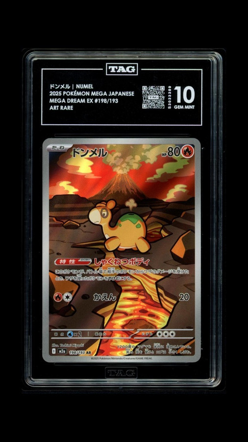Numel 198/193 Pokemon 2025 Mega Dream EX Graded TAG 10 Gem S3033389 Japanese